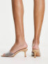Фото #2 товара Stradivarius diamante strap kitten heeled sandal in clear