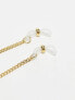 ASOS DESIGN waterproof stainless steel sunglasses chain in gold tone