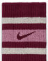 Nike Training retro log Everyday Plus 3 pack logo socks in burgundy, khaki and beige