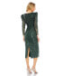 ფოტო #2 პროდუქტის Women's Beaded Lace Long Sleeve Midi Dress