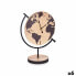 Фото #1 товара Настольные часы Карта Мира Чёрный Металл Деревянный MDF 22,5 x 30,5 x 12 cm (6 штук)