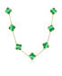 Фото #1 товара The Lovery large Malachite Clover Necklace