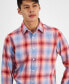 Фото #3 товара Men's Davi Long Sleeve Button-Front Plaid Shirt, Created for Macy's