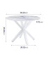Фото #7 товара 42.1" Mid-Century White Dining Table for 4-6 People
