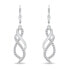 Фото #7 товара Shiny silver jewelry set with zircons SET222W (earrings, pendant)
