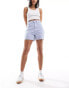 Tommy Jeans Mom Raw Hem Denim Shorts in Blue Grey СЕРО-СИНИЙ, W32 - фото #6