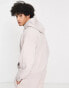 Фото #4 товара Topman heavyweight oversized washed hoodie with side pockets in light pink