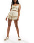 Фото #5 товара ASOS DESIGN pom pom trim rara shorts in stone