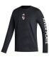 ფოტო #2 პროდუქტის Men's Black Club Atlético River Plate Team Crest Long Sleeve T-Shirt