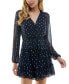 ფოტო #1 პროდუქტის Juniors' Foil-Print Jersey Fit & Flare Dress