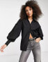 Фото #1 товара ASOS DESIGN shirt with cuffed volume sleeve in black