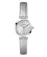 ფოტო #1 პროდუქტის Women's Analog Silver-Tone Leather Watch 28mm