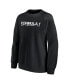 Фото #3 товара Women's Black Merchandise End Credits Fleece Pullover Sweatshirt