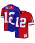 Men's Jim Kelly Royal and Red Buffalo Bills 1990 Split Legacy Replica Jersey Красно-синий, XL - фото #5