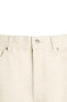 Faded print denim bermuda shorts