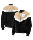 Women's Black and Cream Pittsburgh Steelers Riot Squad Sherpa Full-Snap Jacket