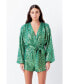 Фото #2 товара Women's Sequins Wrapped Romper with Belt