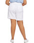 Nydj Plus Modern Linen-Blend Bermuda Optic White Short Women's 16W