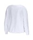 Women's White USC Trojans Diamond Long Sleeve Cropped T-shirt