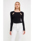 Фото #2 товара Women's Double Cut Out Knit Top