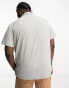 Polo Ralph Lauren Big & Tall icon logo pocket cotton terry polo in grey marl