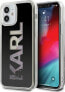 Karl Lagerfeld Etui Karl Lagerfeld Logo Glitter Hardcase do iPhone 12 mini czarne