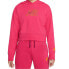 Фото #1 товара Толстовка с капюшоном для девочек CROP HOODIE Nike DM8372 666 Розовый