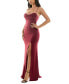 ფოტო #3 პროდუქტის Juniors' Cowlneck Ruched Gown