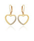 Women's Pave Heart Drop Earring