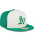 Фото #7 товара Men's White, Green Oakland Athletics 2024 St. Patrick's Day 59FIFTY Fitted Hat