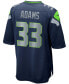 ფოტო #6 პროდუქტის Men's Big and Tall Jamal Adams College Navy Seattle Seahawks Game Team Jersey