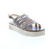 Фото #2 товара Bed Stu Ensley F395014 Womens Gray Leather Platform Sandals Shoes 11