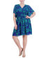 Фото #4 товара Plus Size Floral-Print Smocked-Waist Dress