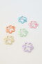 6-PACK OF FLOWER HAIR CLIPS