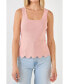 Фото #2 товара Women's Square neckline Scallop Edge Knit Tank Top