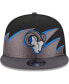 Фото #2 товара Men's Black Los Angeles Rams Tidal Wave 9FIFTY Snapback Hat