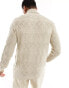 Фото #8 товара Only & Sons roll neck textured jumper in beige