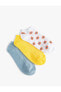 Фото #6 товара Çiçekli 3'lü Patik Çorap Seti Çok Renkli