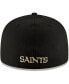 Фото #3 товара Men's Black New Orleans Saints Omaha 59FIFTY Hat