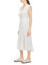 THEORY 289314 Women's V-Neck Ruffle Midi Silk Dress Size Small