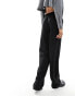 ONLY Tall light weight pintuck wide leg trouser in black