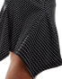 Фото #5 товара Pieces hanky hem mini skirt in black pinstripe