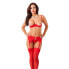 Фото #1 товара Эротическое белье AMORABLE комплект Rimba Amorable 5 Pieces с открытым бюстгальтером красный