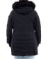 ფოტო #2 პროდუქტის Plus Size Faux-Fur-Trim Hooded Puffer Coat, Created for Macy's