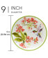 Hummingbirds Set of 6 Salad Plate 9", Service For 6