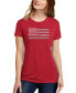 ფოტო #1 პროდუქტის Women's Premium Blend 50 States USA Flag Word Art T-shirt