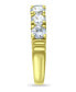 ფოტო #4 პროდუქტის Cubic Zirconia Round 5 Stone Silver Plate Ring or 18K Gold Plate