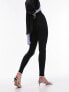 Topshop Tall high waisted legging in black