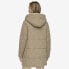 Islee Quilted Womens's Puffer Coat With Popcorn Sherpa Trimming and Removable Hooded Bib