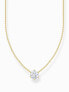 Фото #1 товара Thomas Sabo KE2210-414-14-L45V Gold-plated chain w. white zirconia pendant